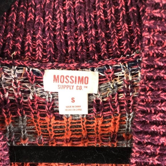 Mossimo Womens Aztec Pattern Open Front Cardigan Sweater S Cotton Blend - Picture 3 of 4